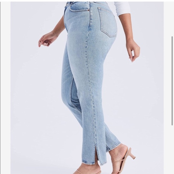 Abercrombie curve love 90’s straight ultra high rise vent hem jeans size 33 - Picture 2 of 9